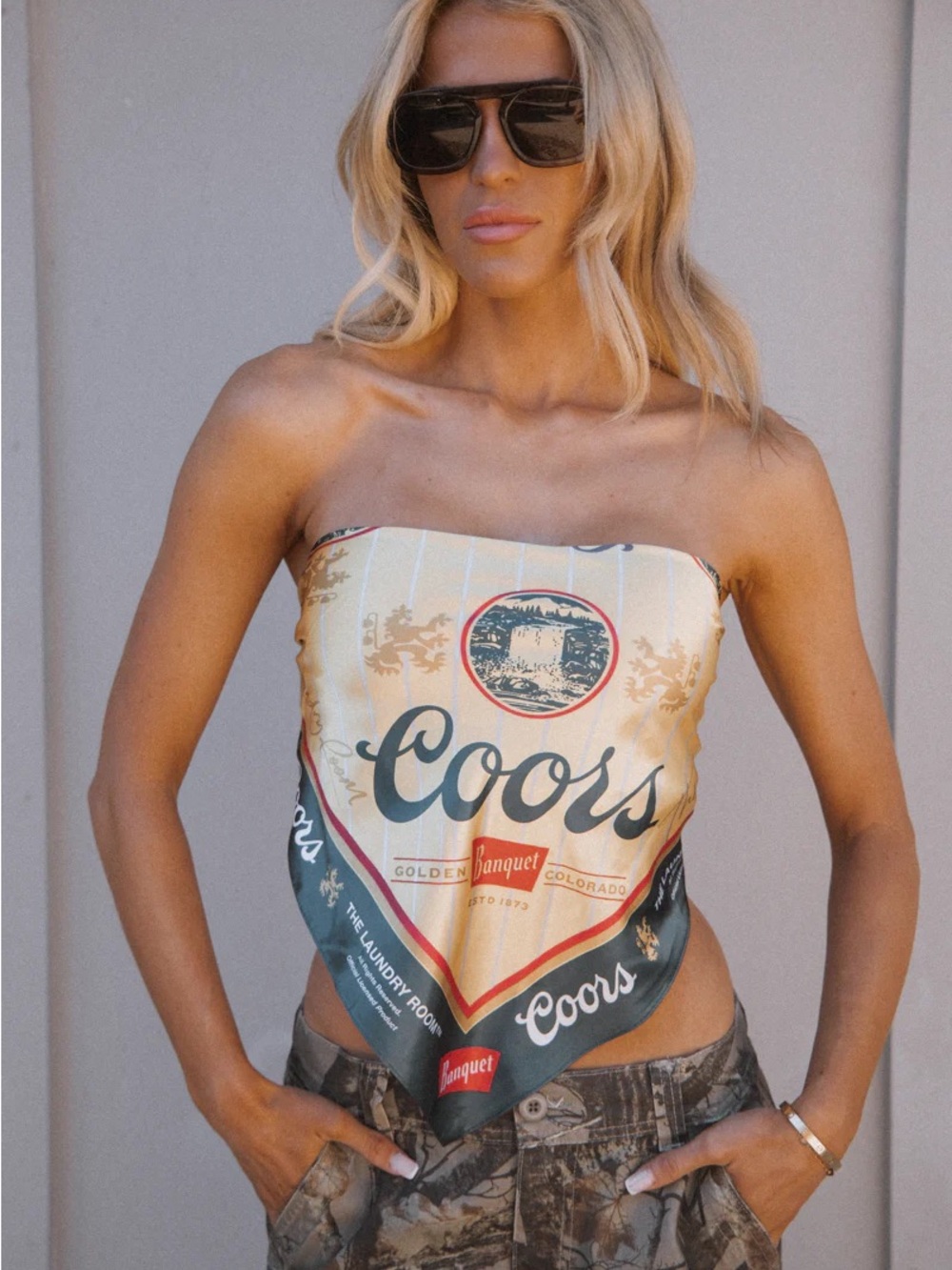 NWOT Coors Banquet Silk Scarf by The Laundry Room